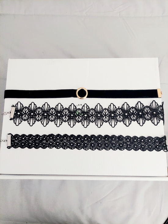 Source Unknown Jewelry - 3 Pack Of Black Velvet and Lace Choker Set Womens OS NWOT Parties Whimsicalgoth